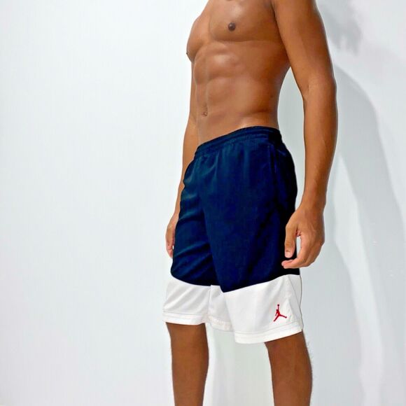 Jordan Other - Jordan Vintage Basketball Dazzle Long Shorts Black White Mens Small